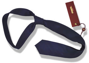 New Merc London Mod Retro 2.5 Inch Wide Skinny Silk Tie Navy Blue Preview